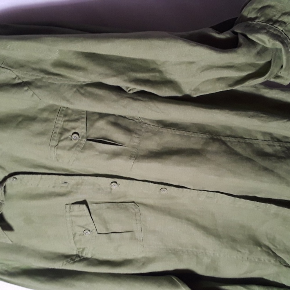 Charter Club Olive Green Shirt Jacket